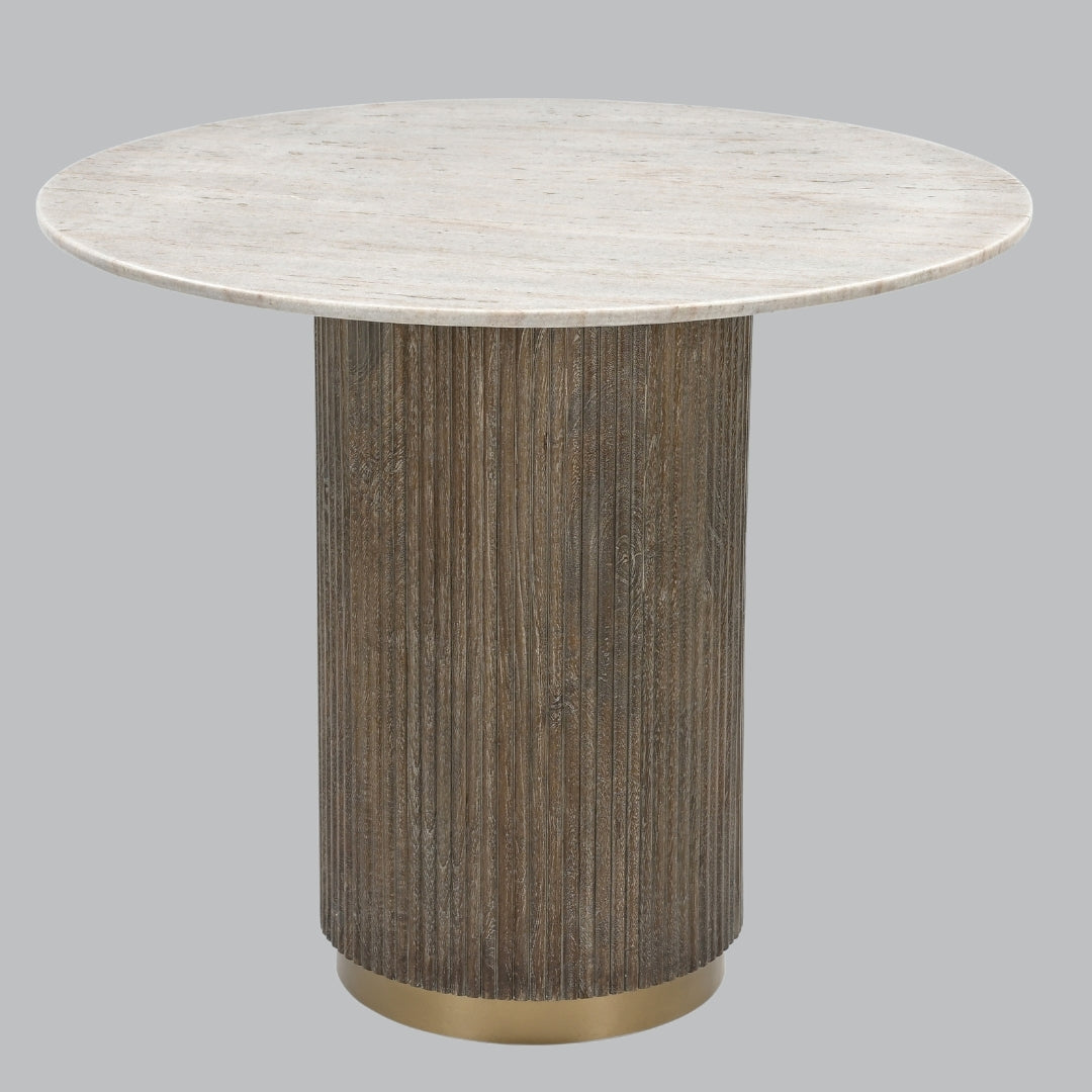 Milo Wood & Marble Round Dining Table