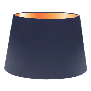 Navy Silk French Drum Lampshade