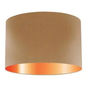 Ochre Silk Drum Lampshade