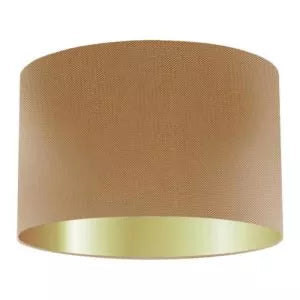 Ochre Silk Drum Lampshade