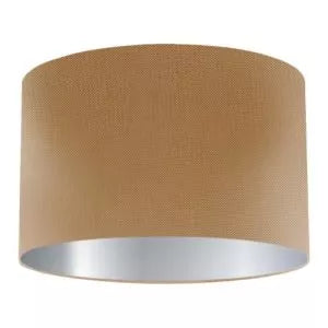 Ochre Silk Drum Lampshade