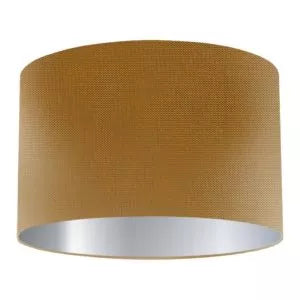 Old Gold Silk Drum Lampshade