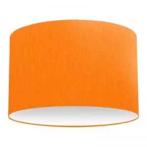 Orange Cotton Drum Lampshade