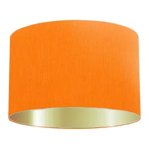 Orange Cotton Drum Lampshade