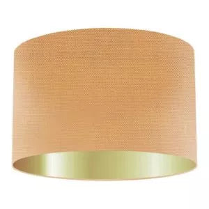 Peach Silk Drum Lampshade