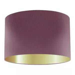 Plum Silk Drum Lampshade