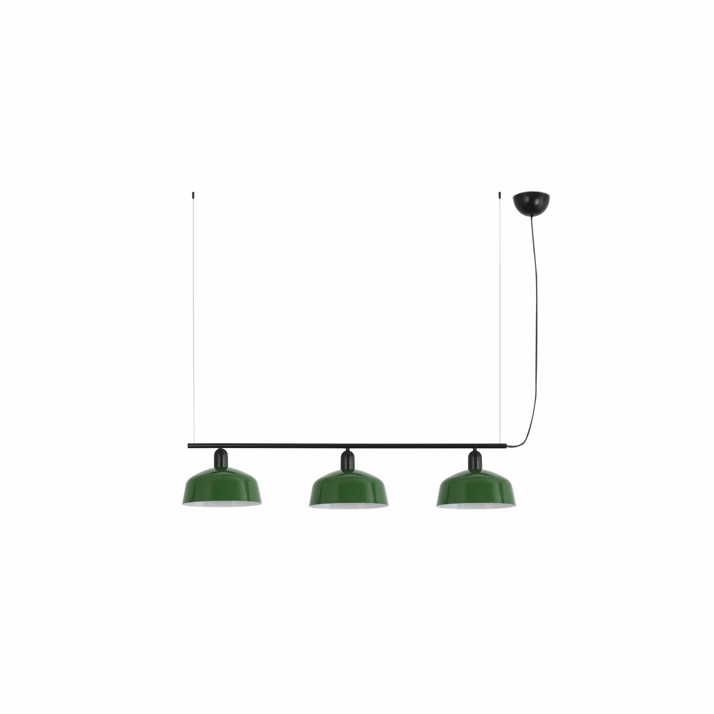 Faro Barcelona Tatawin medium 3 light linear pendant in green