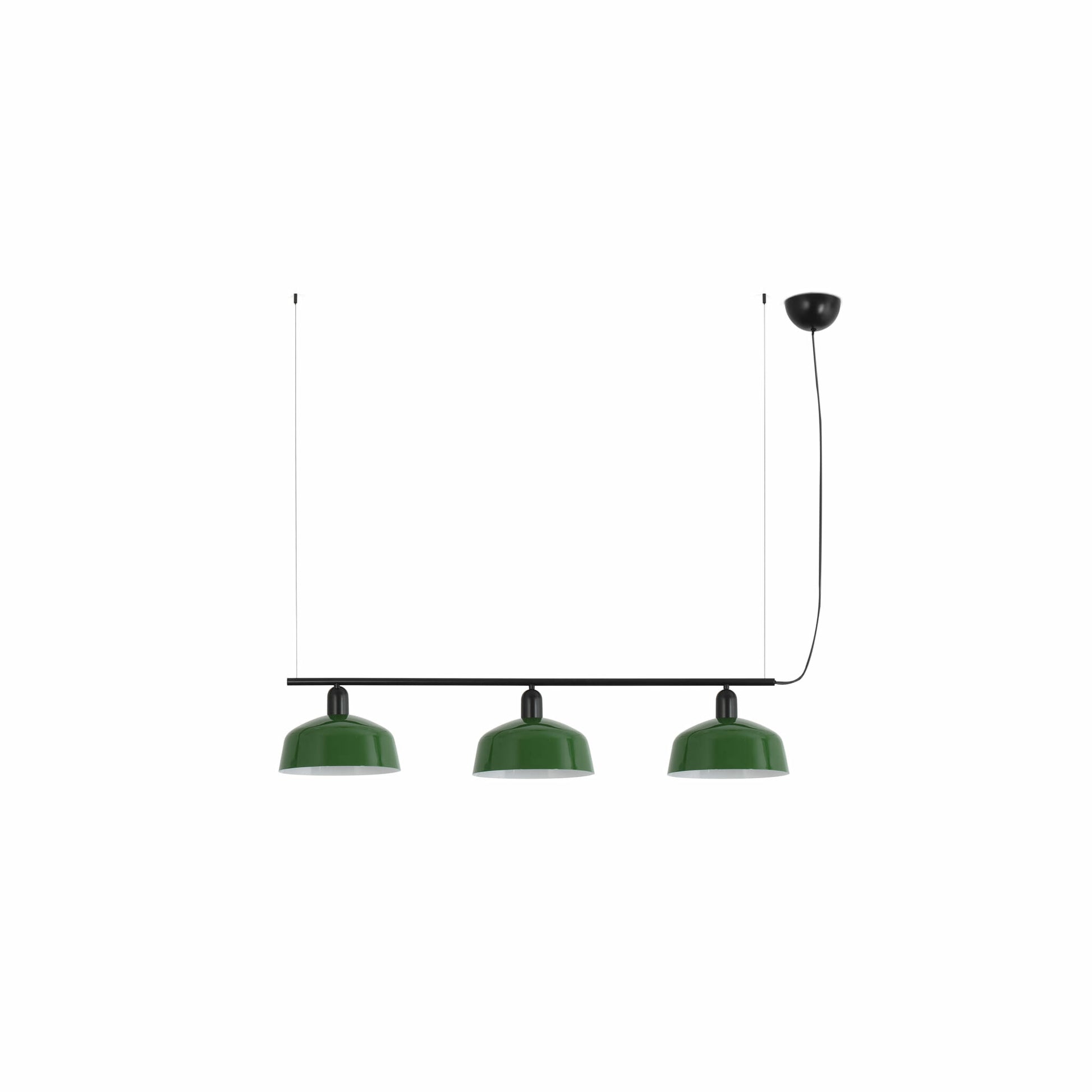 Faro Barcelona Tatawin medium 3 light linear pendant in green