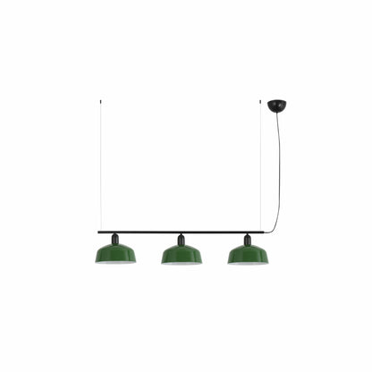 Faro Barcelona Tatawin medium 3 light linear pendant in green
