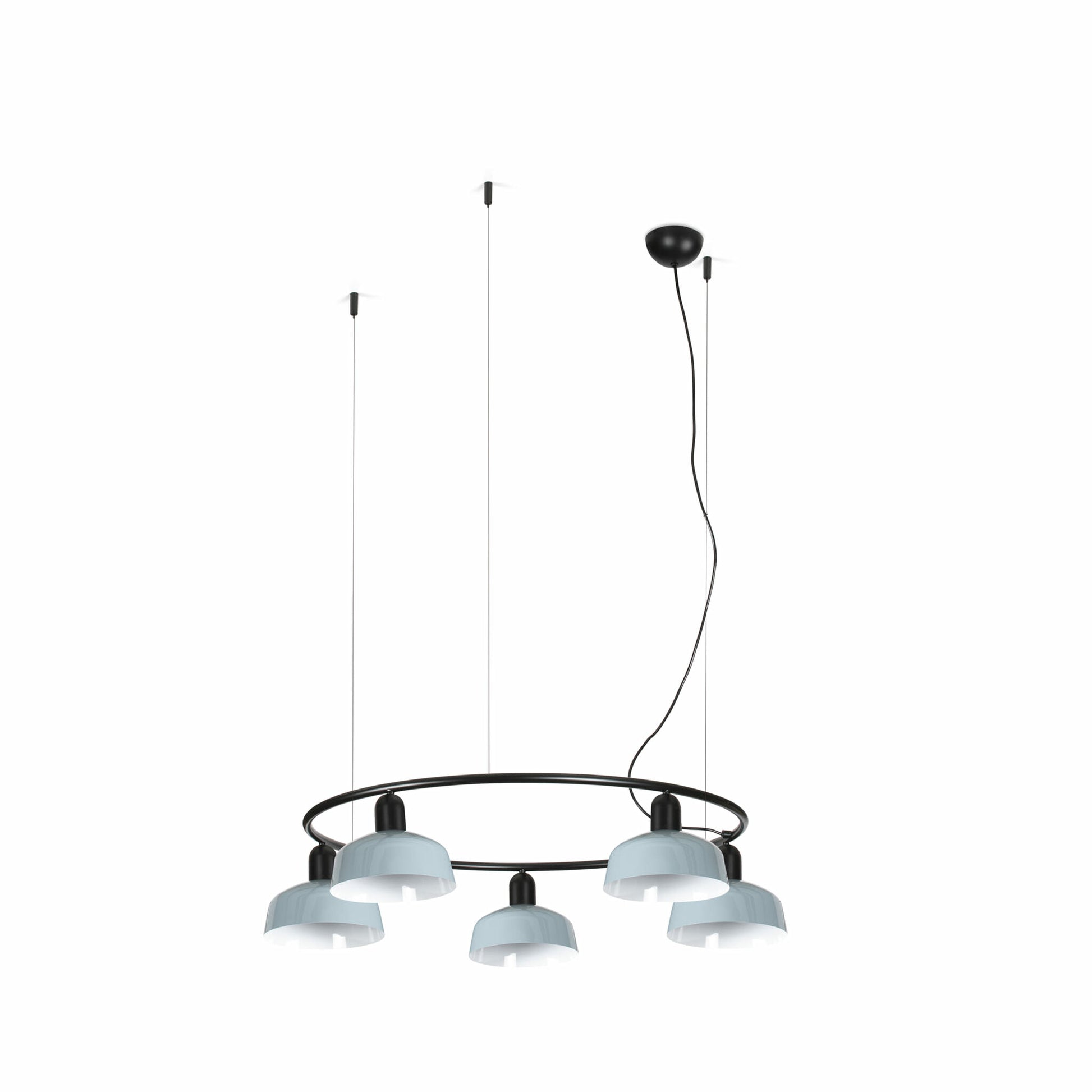 Faro Barcelona 5 Light Circular pendant in Bluish Grey