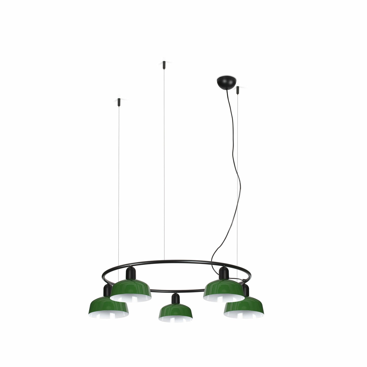 Faro Barcelona 5 Light Circular pendant in Green