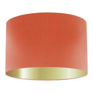 Pumpkin Silk Drum Lampshade