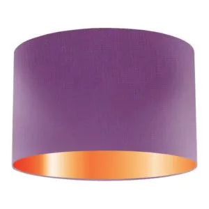 Purple Silk Drum Lampshade