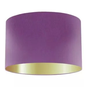 Purple Silk Drum Lampshade