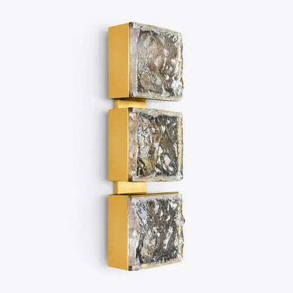Lorenzo Triple Square Glass Wall Light