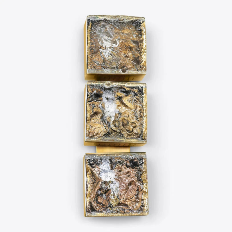 Lorenzo Triple Square Glass Wall Light