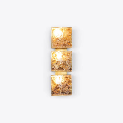 Lorenzo Triple Square Glass Wall Light