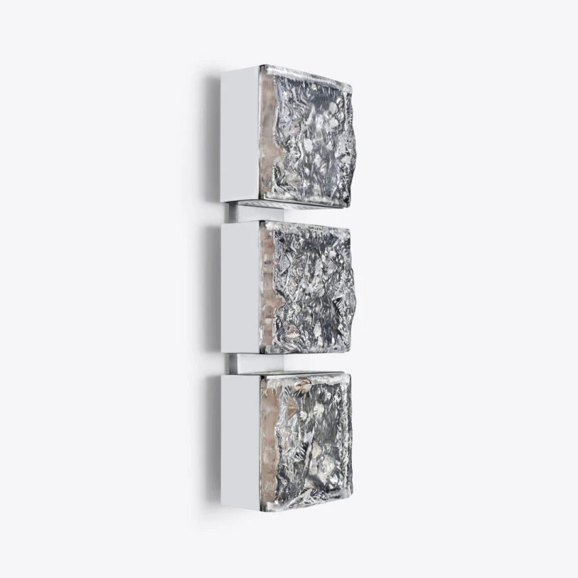 Lorenzo Triple Square Glass Wall Light