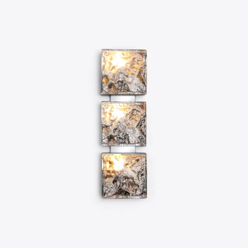 Lorenzo Triple Square Glass Wall Light