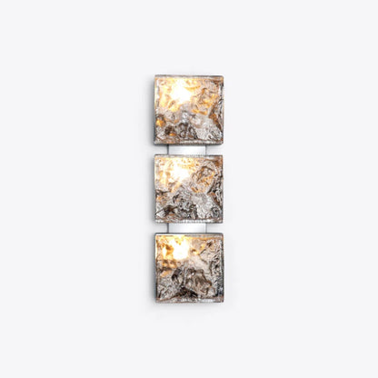 Lorenzo Triple Square Glass Wall Light