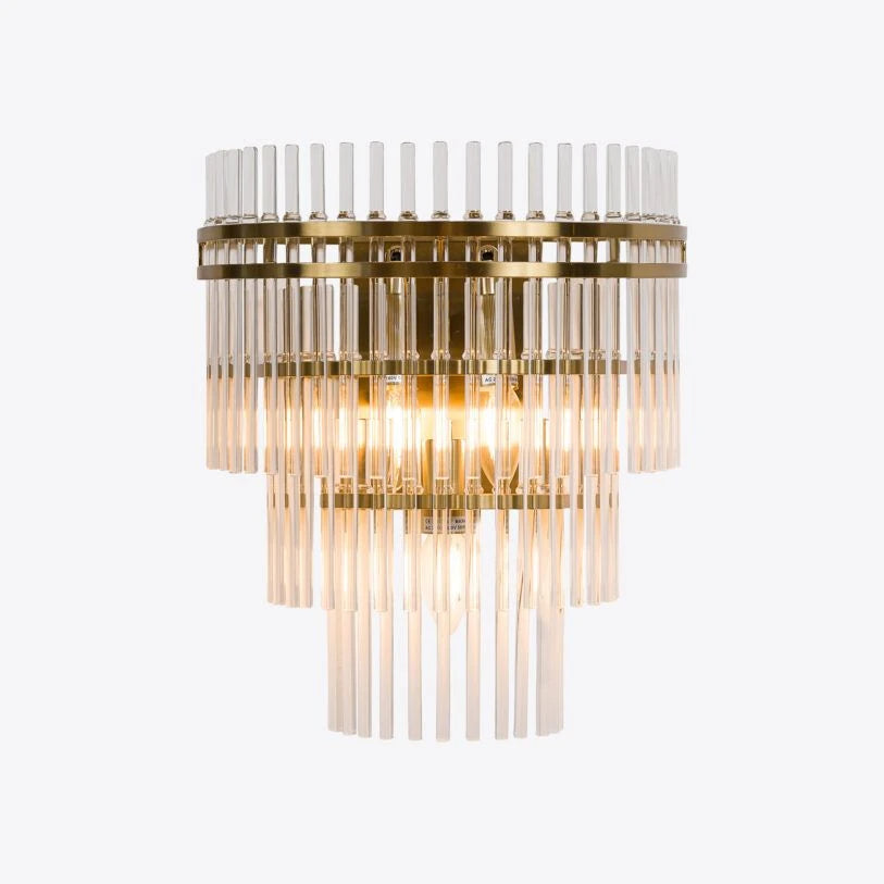 Waldorf Tiered Glass Rod Wall Light