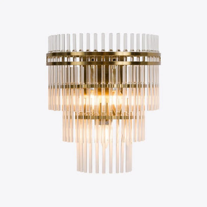 Waldorf Tiered Glass Rod Wall Light
