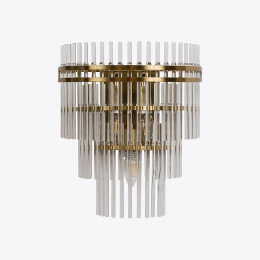 Waldorf Tiered Glass Rod Wall Light