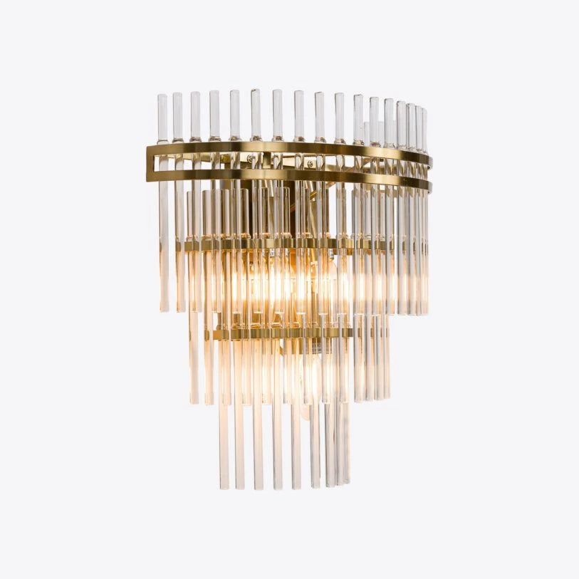 Waldorf Tiered Glass Rod Wall Light
