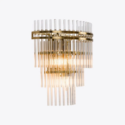 Waldorf Tiered Glass Rod Wall Light