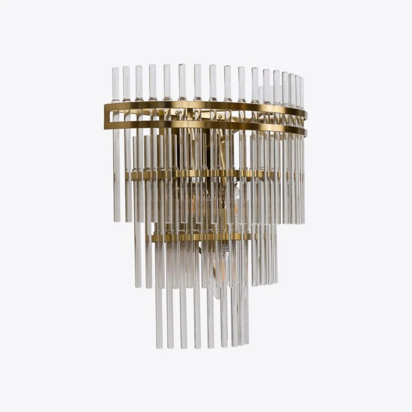 Waldorf Tiered Glass Rod Wall Light