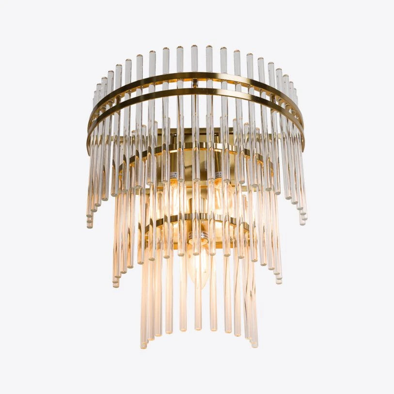 Waldorf Tiered Glass Rod Wall Light