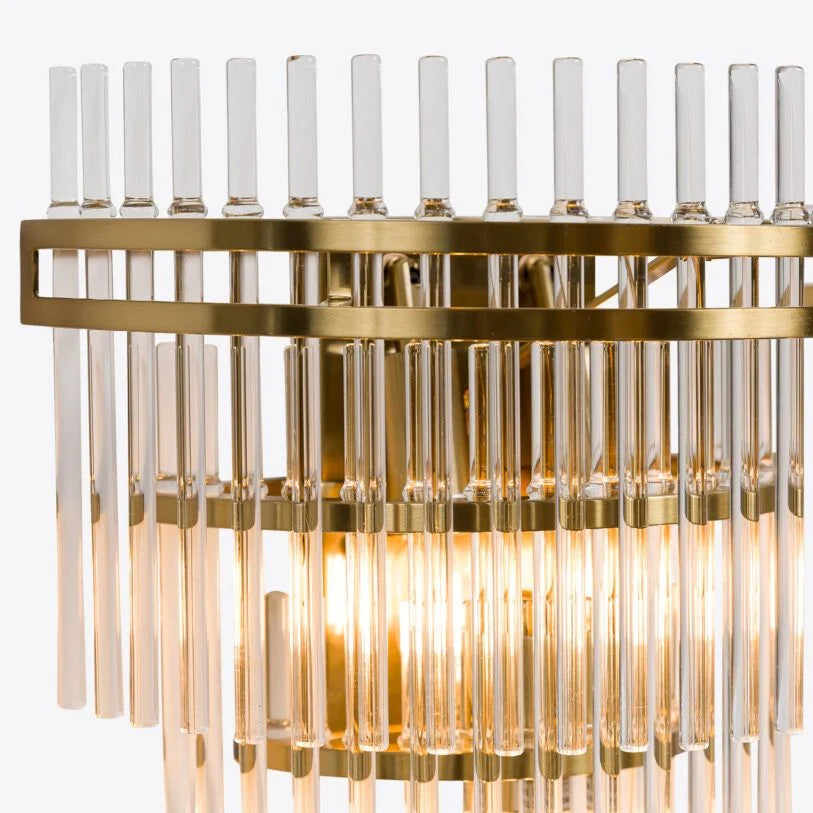 Waldorf Tiered Glass Rod Wall Light