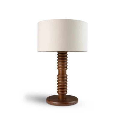 Darwin Wooden Table Lamp with Fabric Shade