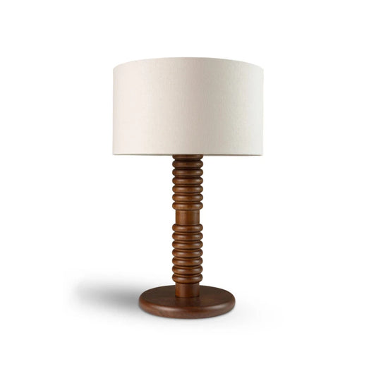 Darwin Wooden Table Lamp with Fabric Shade