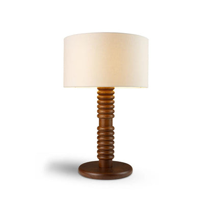 Darwin Wooden Table Lamp with Fabric Shade