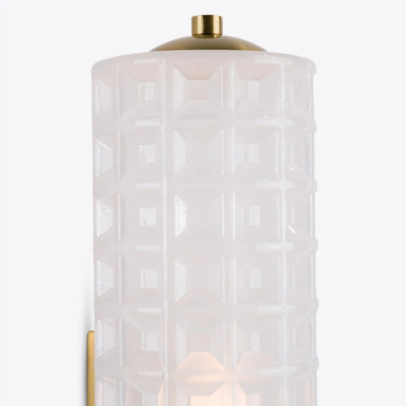 Bristol Brass and Opal Glass Wall Light