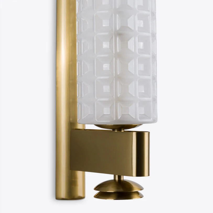 Bristol Brass and Opal Glass Wall Light