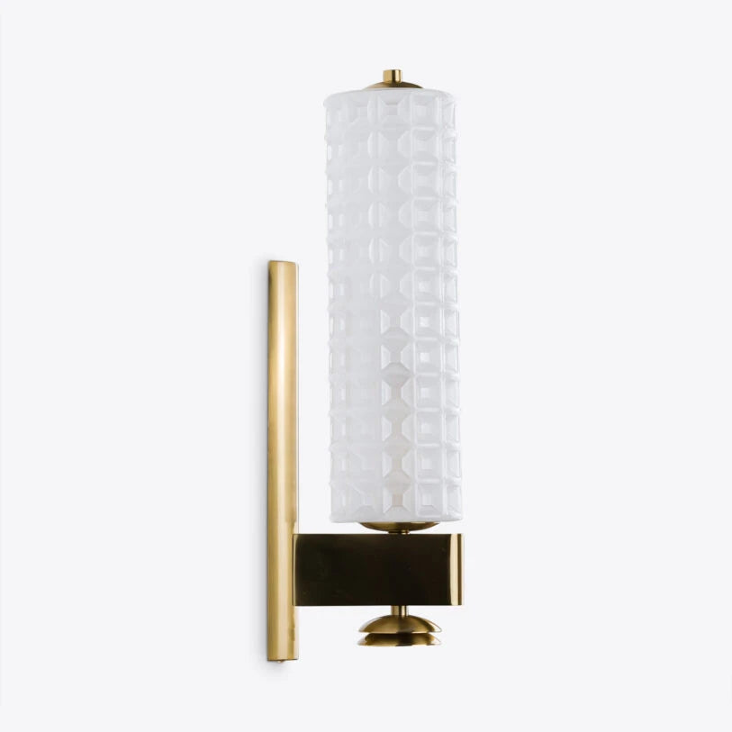 Bristol Brass and Opal Glass Wall Light