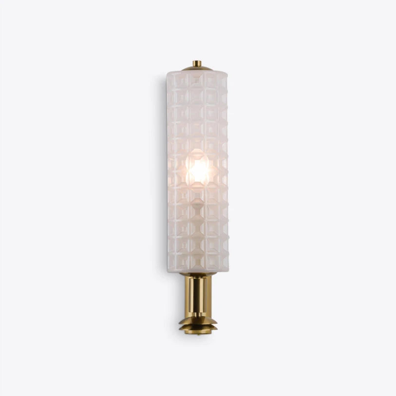Bristol Brass and Opal Glass Wall Light