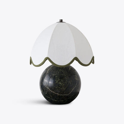 Summer Solid Marble Table Lamp with Fabric Shade
