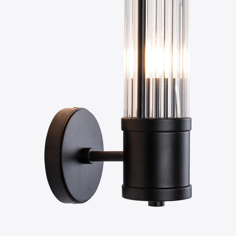 Hendrix Ribbed Glass Wall Light