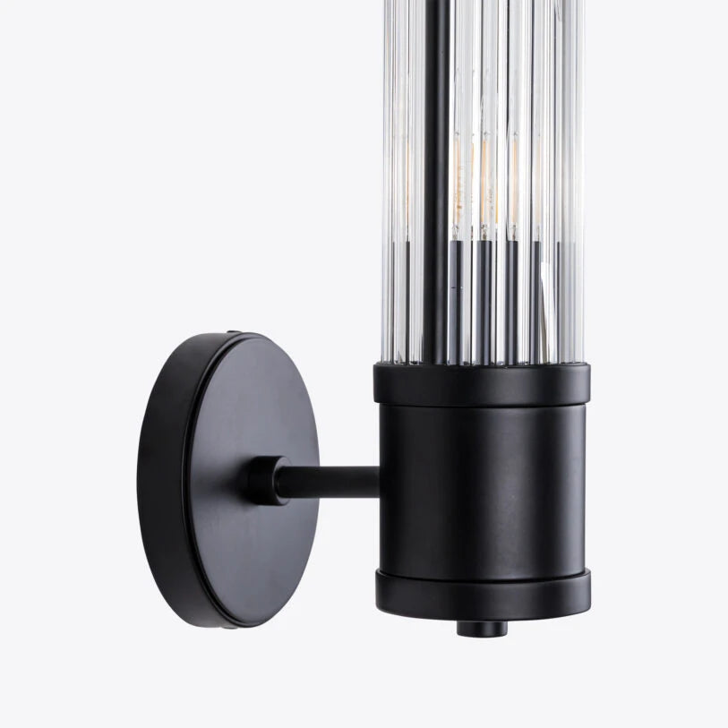 Hendrix Ribbed Glass Wall Light