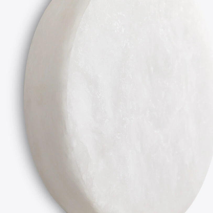 Puck Round Alabaster Wall or Ceiling Light