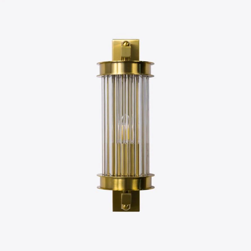 Elon Vintage Ribbed Glass Bathroom Wall Light