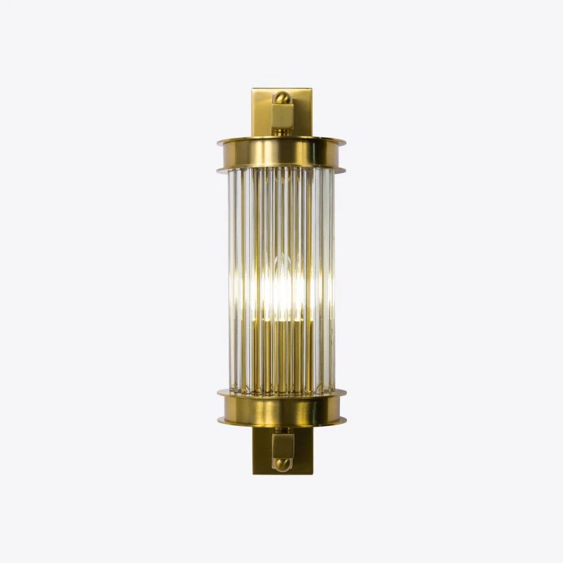 Elon Vintage Ribbed Glass Bathroom Wall Light