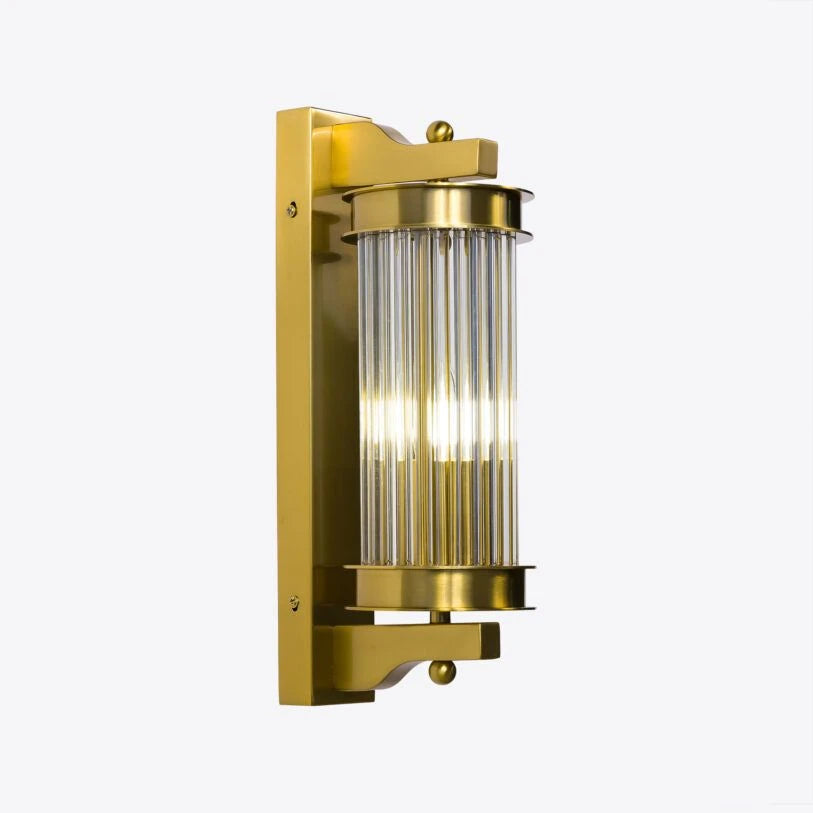 Elon Vintage Ribbed Glass Bathroom Wall Light