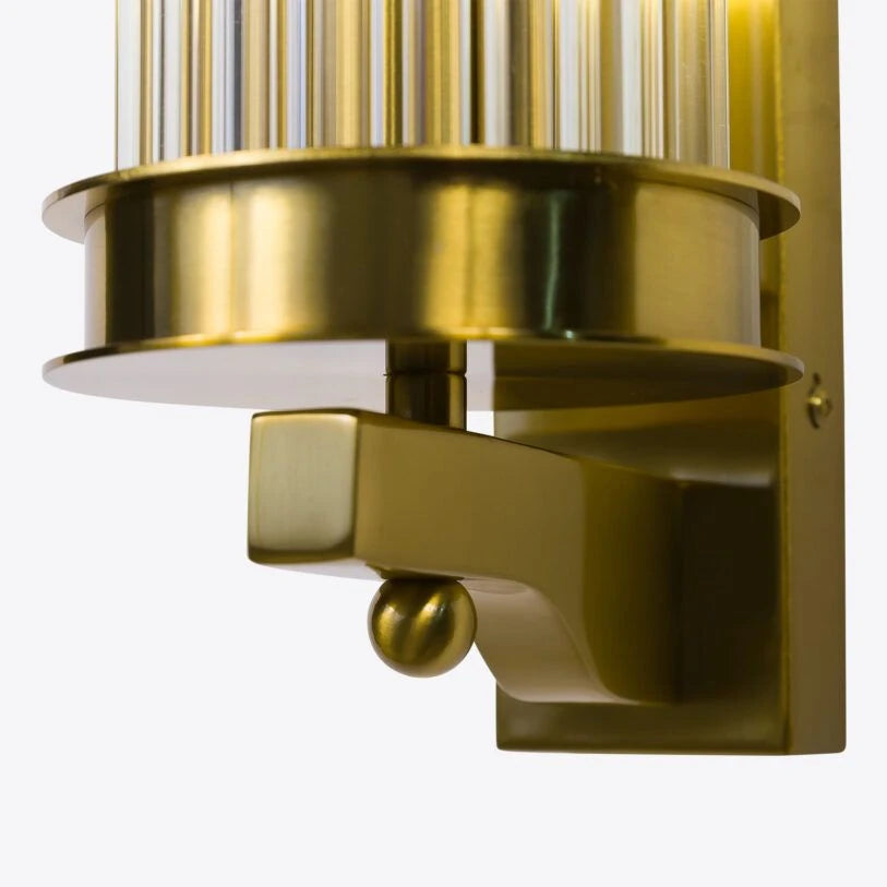 Elon Vintage Ribbed Glass Bathroom Wall Light