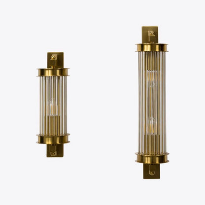 Elon Vintage Ribbed Glass Bathroom Wall Light