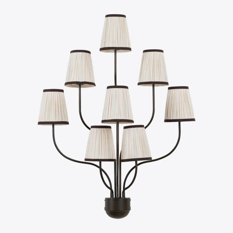Chabal 8 Light Wall Light with Fabric Shade