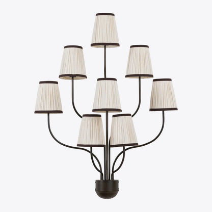 Chabal 8 Light Wall Light with Fabric Shade